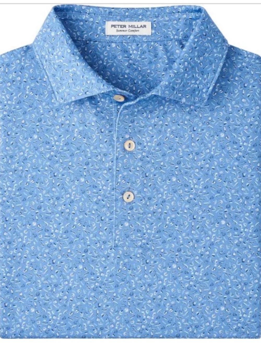 Peter Millar "Champagne & Caviar" Performance Polo!  Evening Tide - XL - NWT
